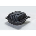 Black Hinged Disposable Plastic Food Containers